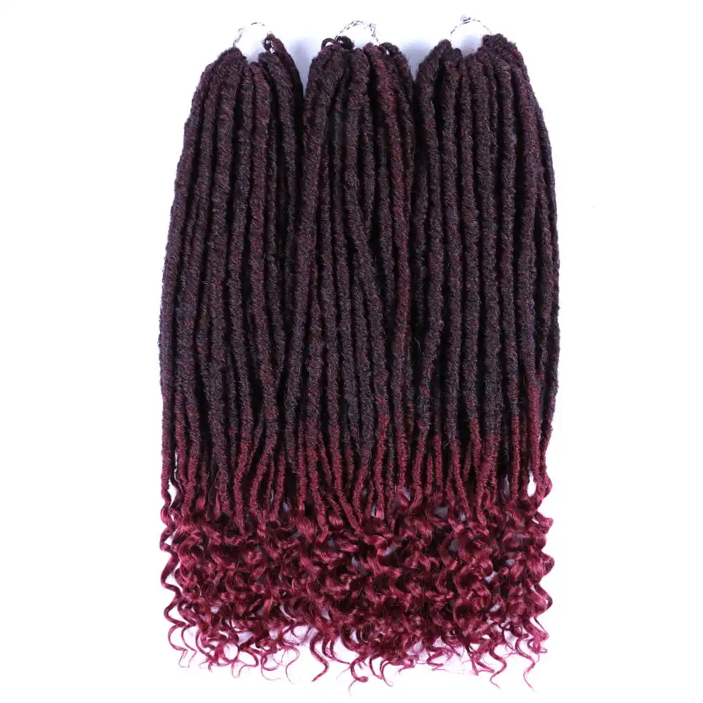 
18 Inch Hot Selling Synthetic Goddess Faux Locs Crochet Braids Hair Dreadlock Extensions 