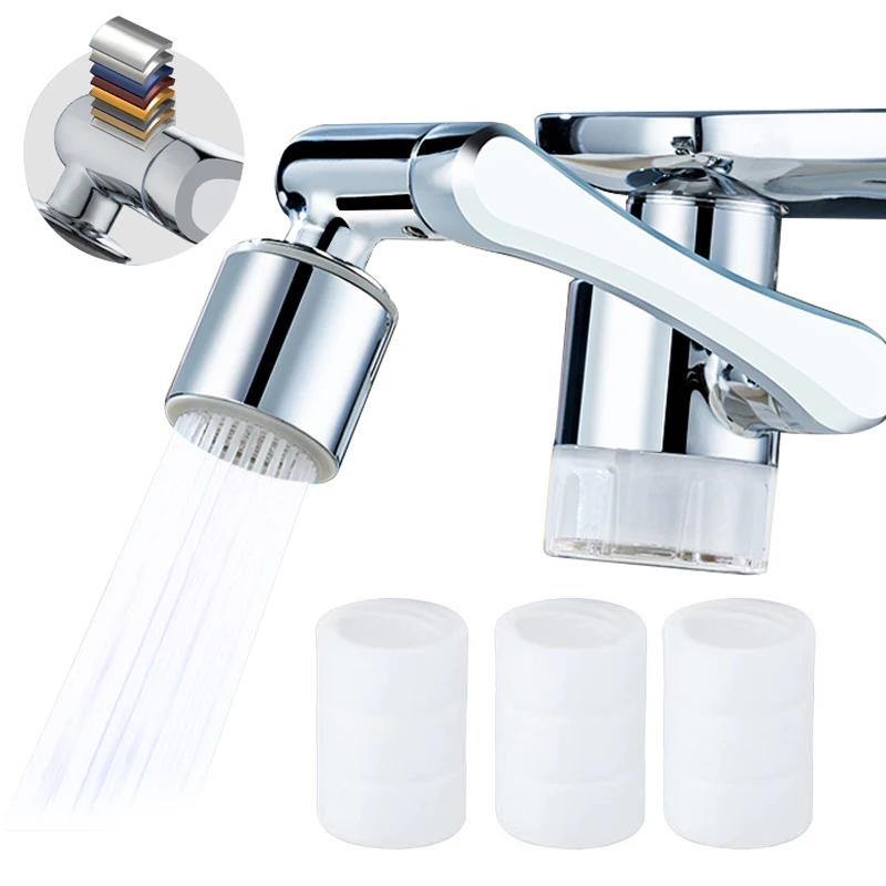 2024 New Hot Sale Nano Taps Filter Faucet Aerator Bathroom Extension Bubbler Swivel Faucet Extender