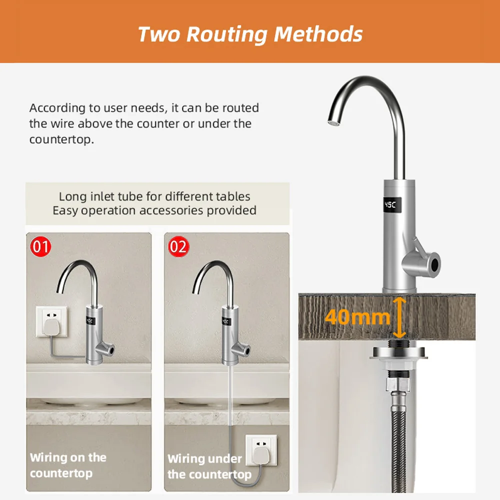 Высококачественный нагреватель для кухни и ванной комнаты 220 В с одной ручкой электрический душ мгновенный нагрев смеситель воды кран