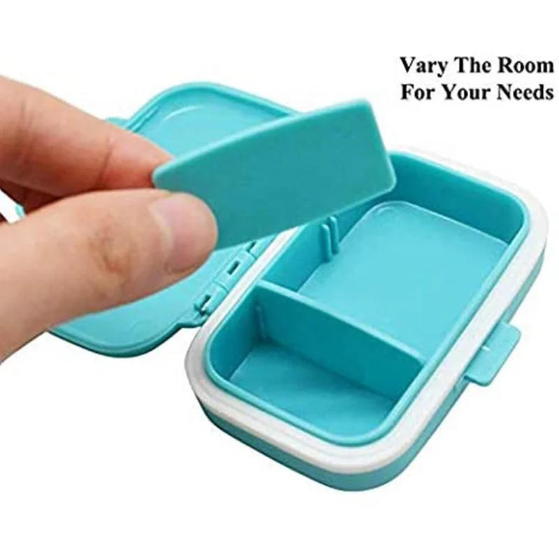 
Wholesale mini moistureproof 3 Removable Compartments Pill Box Organizer Medicine Travel Pill Case for Pocket or Purse Daily 