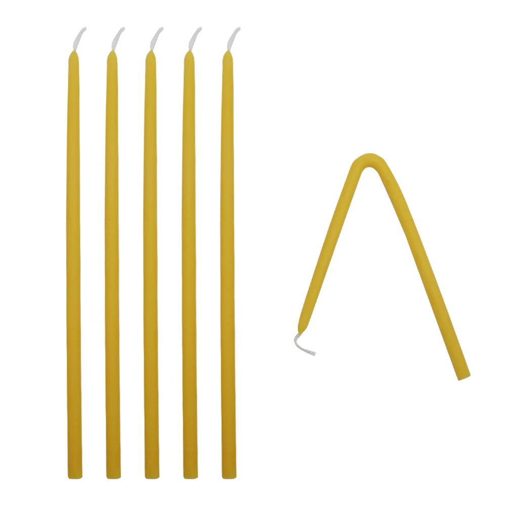 Wholesale customised natural 100% pure beeswax taper candle
