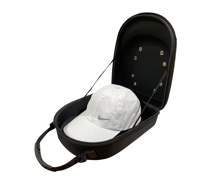 Wholesale custom hard shell baseball hat travel storage bag eva Zipper hat carrier case