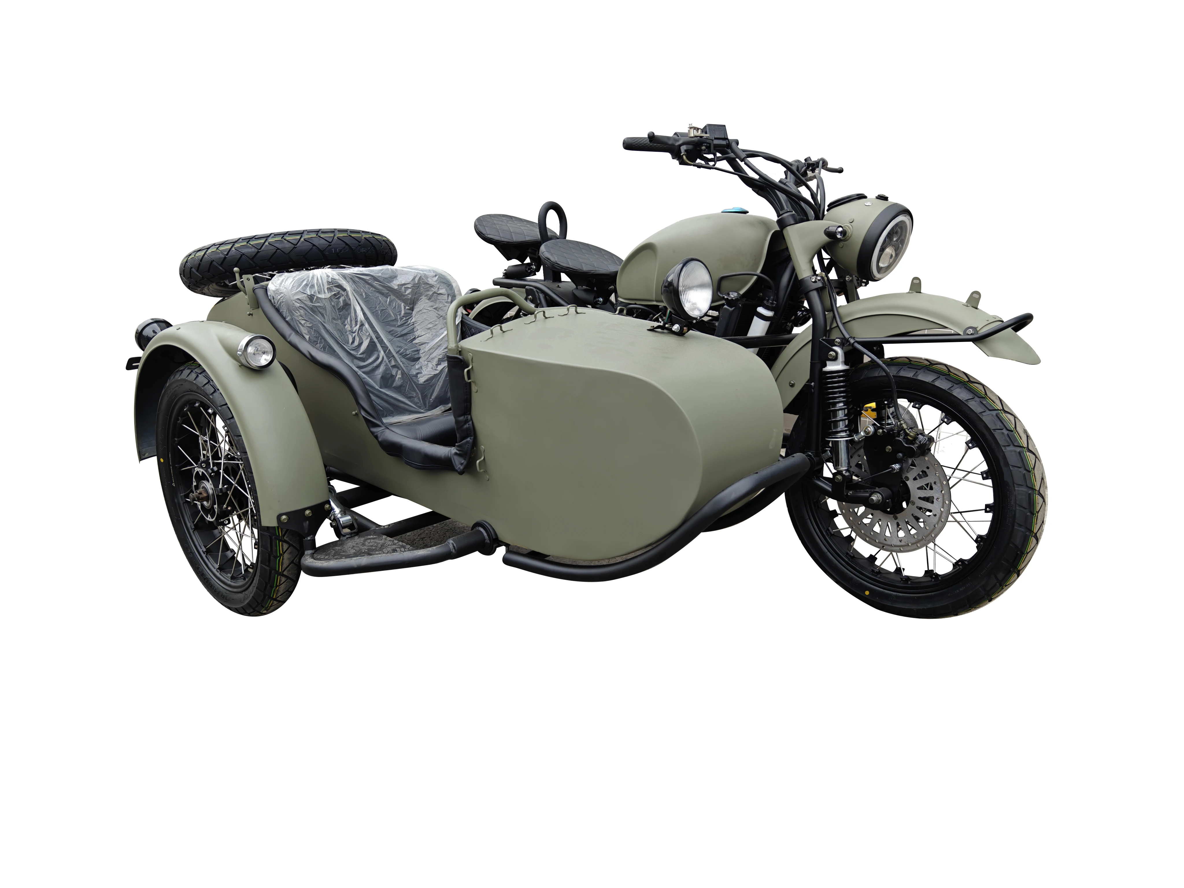 2025 HOT Changjiang 500cc Win-cylinder Water-cooled Four-stroke Engine 3 Wheeled Motorcycle Sidecar
