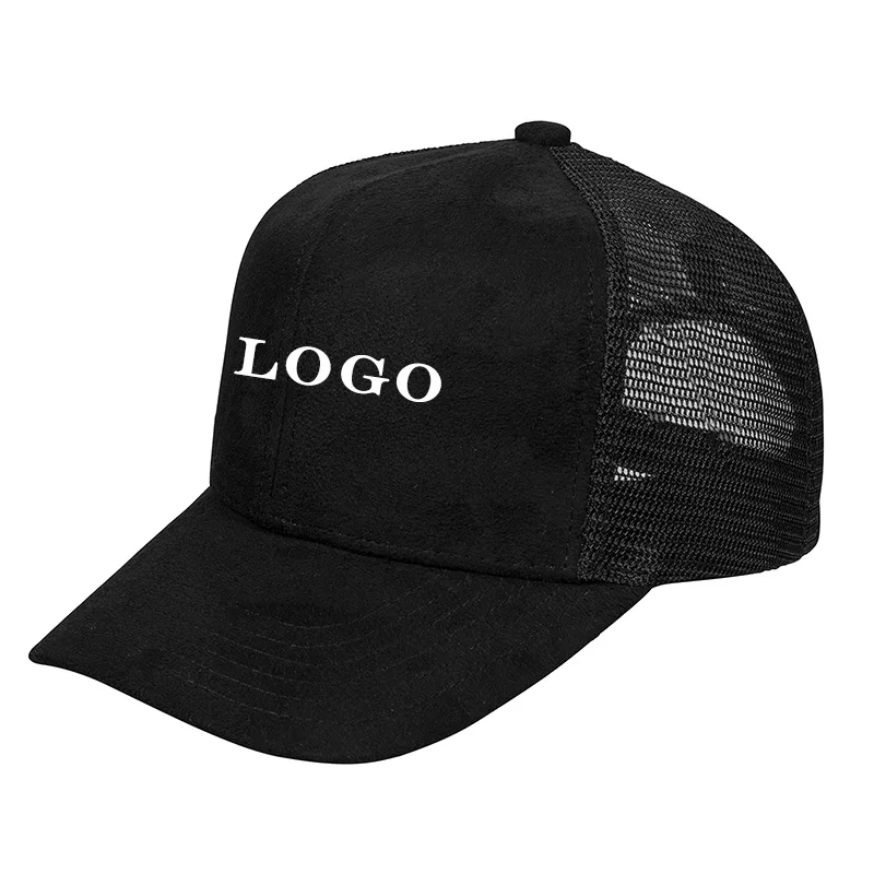 Custom Logo Blank Suede Trucker Hats Custom Mesh ,Gorras De Camionero Casquette Trucker ,Men Suede Baseball Cap Tucker Hats