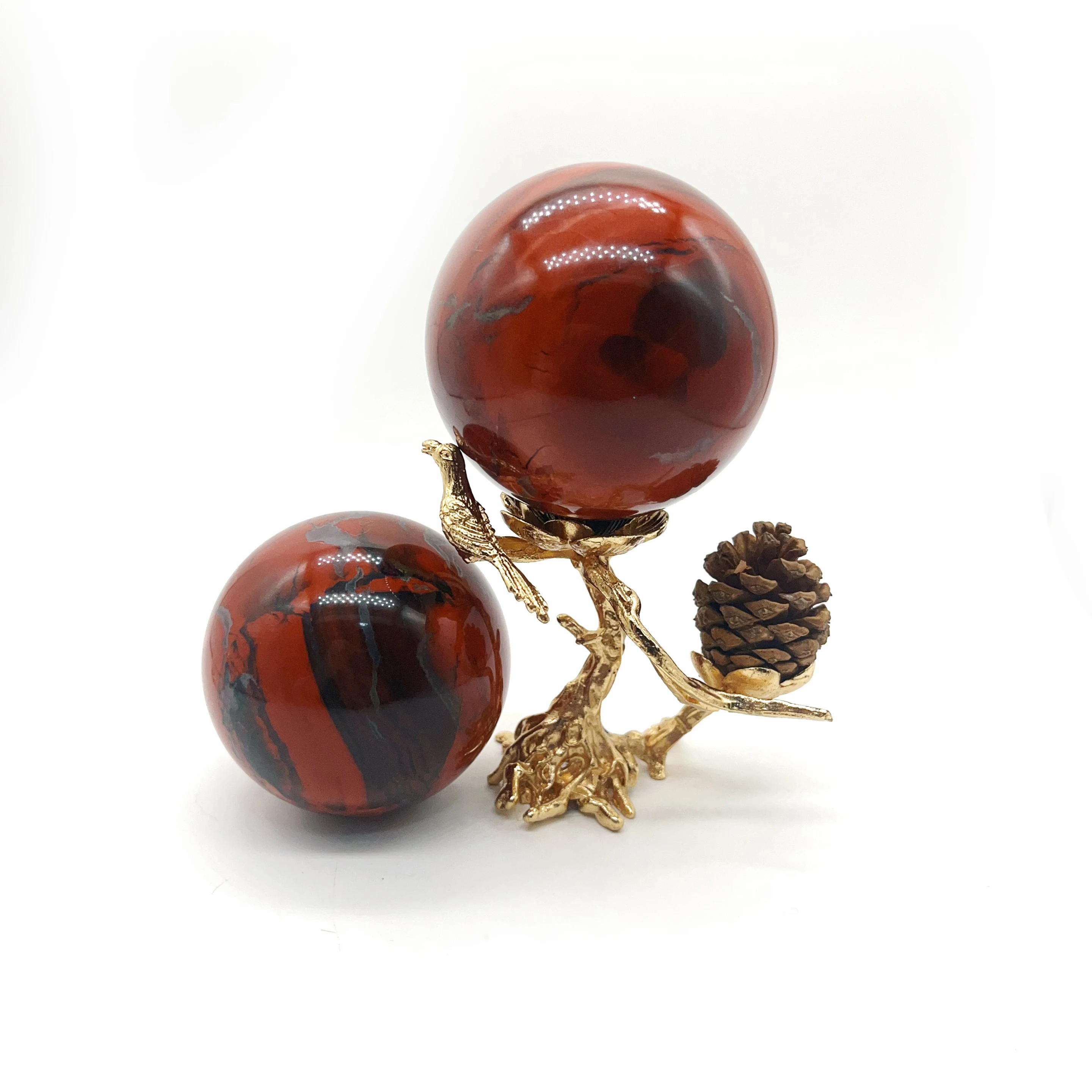wholesale Bulk Natural Crystal Stone Red Jasper Sphere Ball For Gifts Souvenirs Fengshui