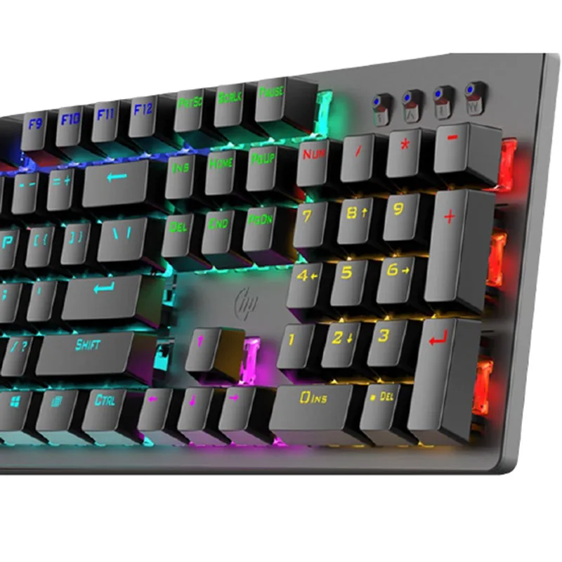Wholesale GK100F mechanical Ergonomics mixed light green axis Internet cafe dedicated LOL full key without punch gaming keyboard