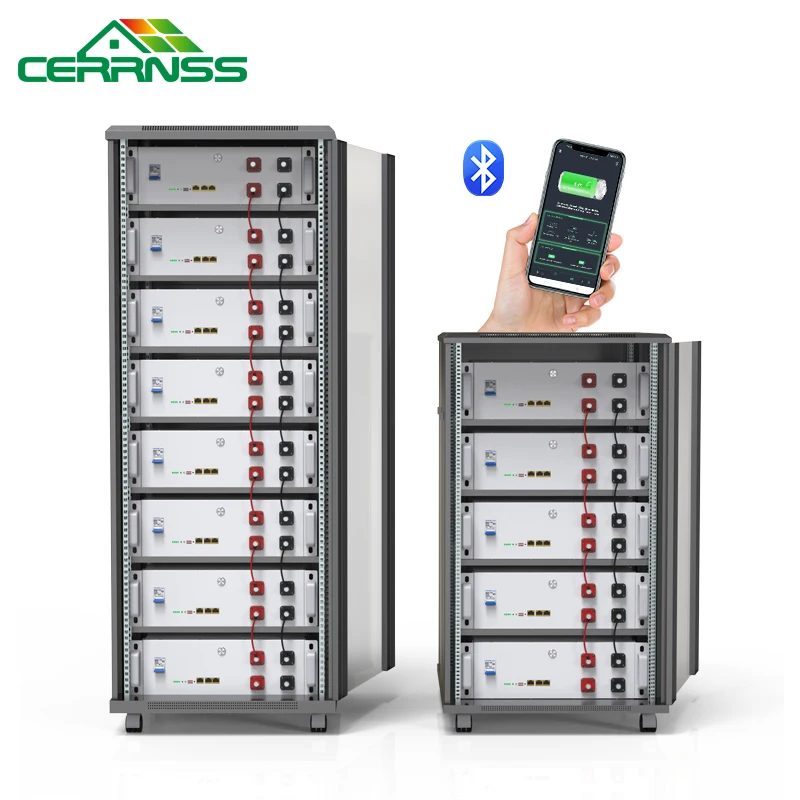 CERRNSS Bluetooth 4U 10 футов солнечная электростанция 48V 100AH 200AH 5KW-160KW литий-ионная батарея LiFePO4 контейнер для хранения