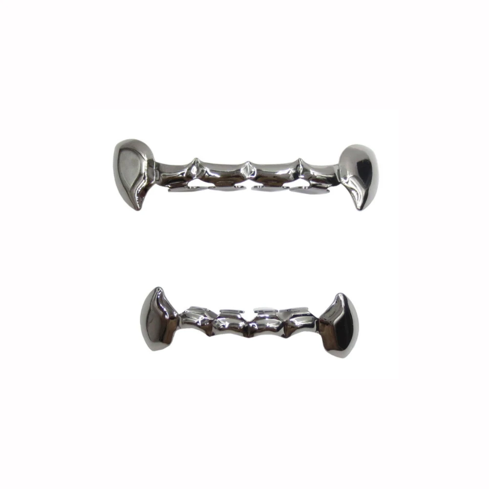 Hip Hop Grills Teeth Men Women Set Top & Bottom Copper Material Tooth Caps Fashion Punk Jewelry Iced Out Grillz