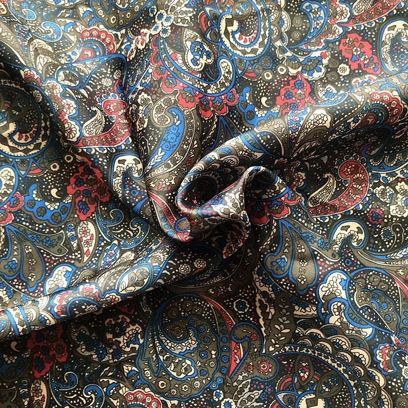 Shaoxing Factory Cheap Sale Paisley Printed Suit Lining Polyester Brown Color Jacket Inner Coat Interlining fabrics