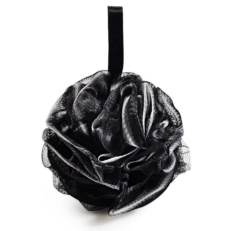 2024 Hot Sale Black bath sponge bath accessories Shower Puff for bathing