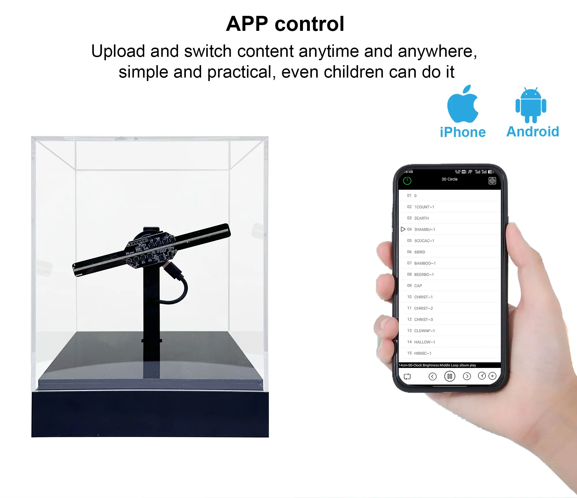 Indoor 3D Hologram Fan Action Figure Removable Display Case Hologram Equipment 3D Fan Hologram For Figure Exhibition