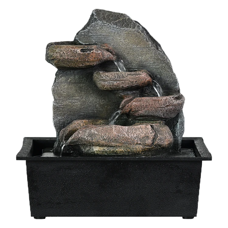 Polyresin JN200 Water LED Fountain Indoor Decorative Indoor Fall Ornaments 1pc Fountain in a Inner Box,4pc/ctn Resin All-season