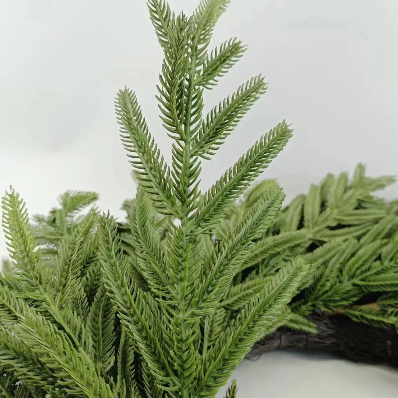2023Norfolk pine wreaths for Christmas decoration Touch soft plant
