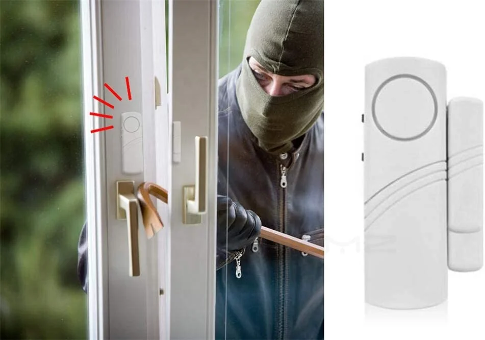 Door Window Alarm Wireless Door Window Contact Sensor Alarm with 120dB Sound   Door Alarms for Your Home Security