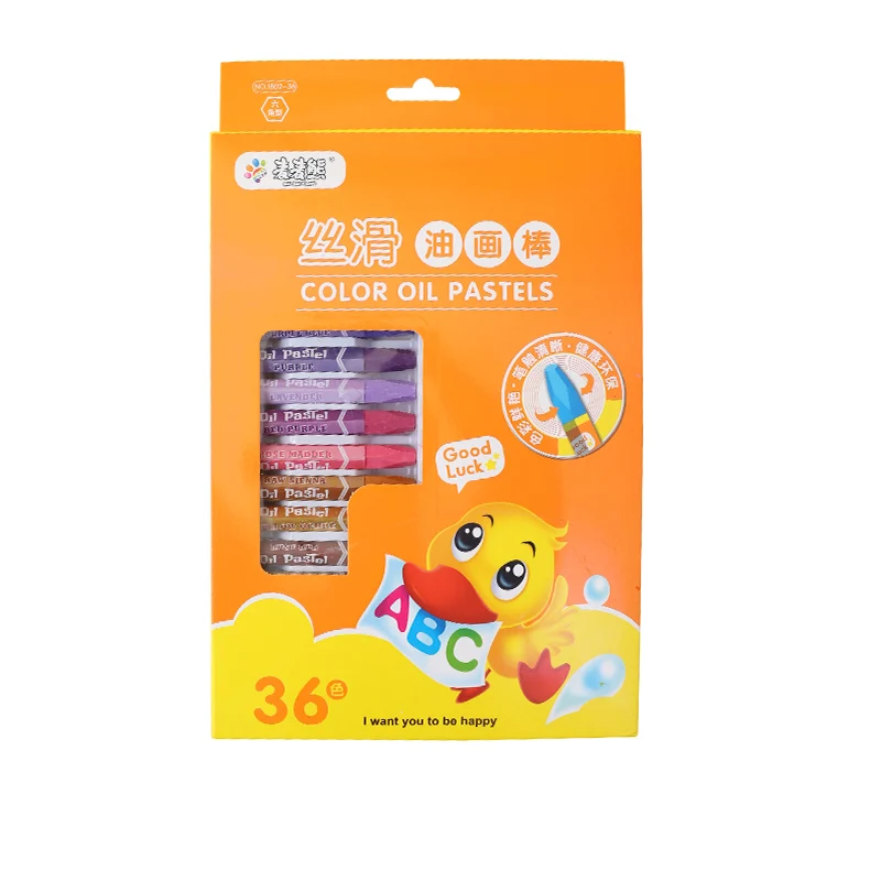 Paintyou Cute Cartoon Hexagonal Shape Oil Pastel Crayons 12 Shades Non Toxic Oil Pastel Set for Kids Pass EN-71 Stationery Set