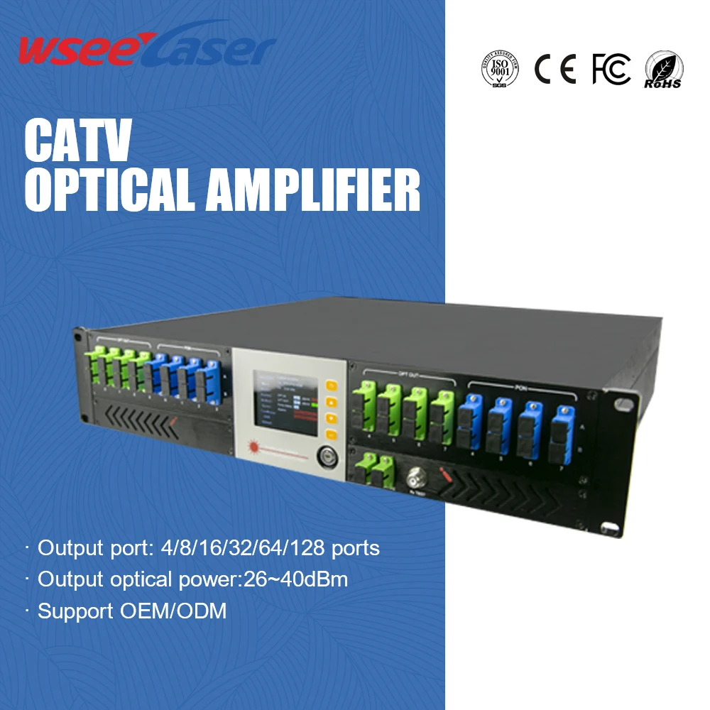 EDFA 16*20 dbm 1550nm WDM CATV in sc/apc PON in sc/apc com high power EDFA