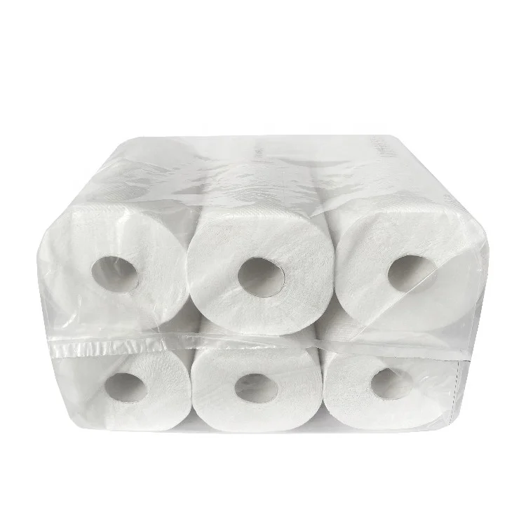 Wholesale 3 Ply Layer Printed Core Bathroom Tissue Toilet Paper Toilet Tissue Roll Bamboo Plain White Room Packaging Pulp Color