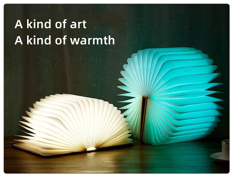 Wholesale 3/5 Colors Foldable Led Book Lamp Cute Night Light USB Rechargeable Book Reading Light Book Lights