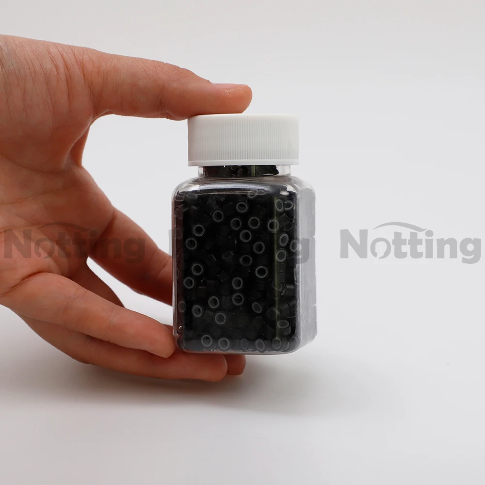 high quality customizable 5.0*3.0*3.0mm wholesales aluminum silicone lined tube micro rings connectors beads  micro rings beads