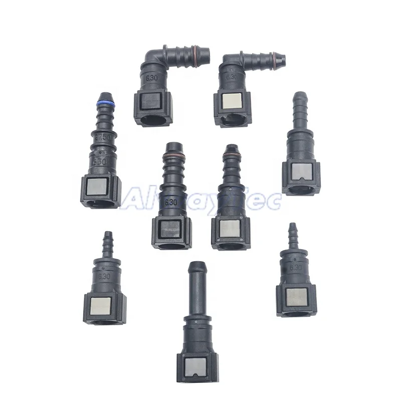 New SAE 6.3mm Auto Parts Radiator Pipe Quick Connector Exhaust Pipe Fuel Line Quick Connector