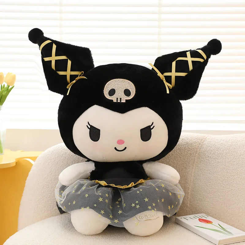 Cute Kt Cat Plush Doll Wholesale Kuromi Plush Toy Custom Logo Girl Birthday Gift Black Gold Kuromi Children Animal Plush Toys