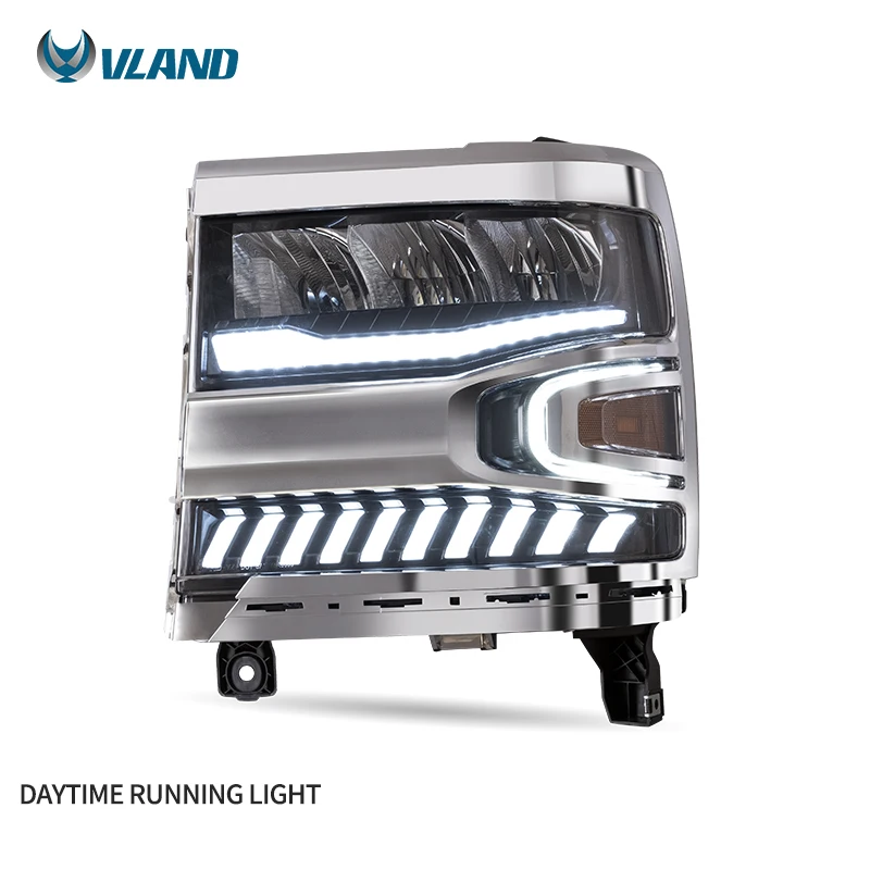 Vland Factory Headlight 2016-2018 Head Lamp For Chevrolet Silverado 1500 Others Car Light Parts LED Accessories Auto Sequential