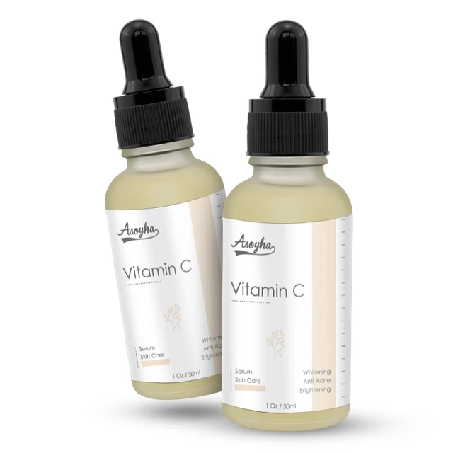 Natural VC Serum,Bakuchiol Vitamin C Serum Anti Inflammatory Anti Aging Complex Antioxidant Wrinkle Facial Serum