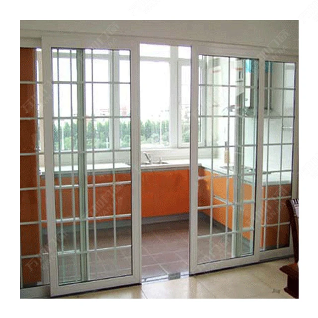 Glass Patio Door High Quality Upvc Folding Kitchen PVC Foldable Customized Exterior Thermal Insulation Wooden Doors with Glass