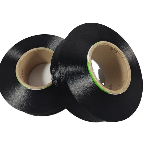 The latest product has a complete range of specifications 40D black spandex yarn high resilience high quality black spandex