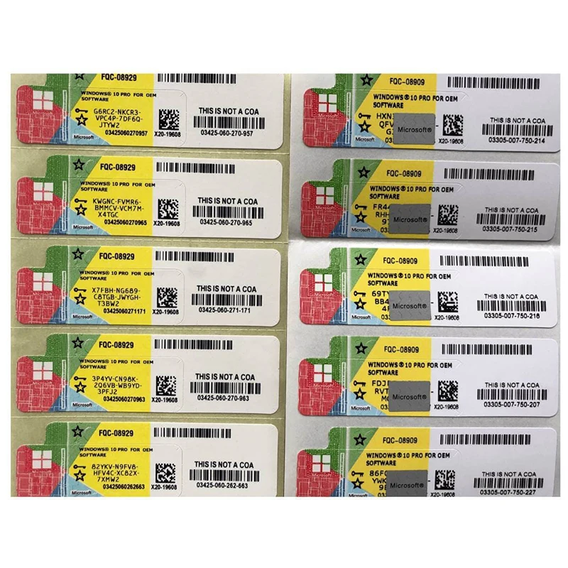 
 100% активация онлайн во всем мире Microsoft Windows 10 Pro ключ Coa наклейка Бесплатная доставка Windows 10 Pro ключ  