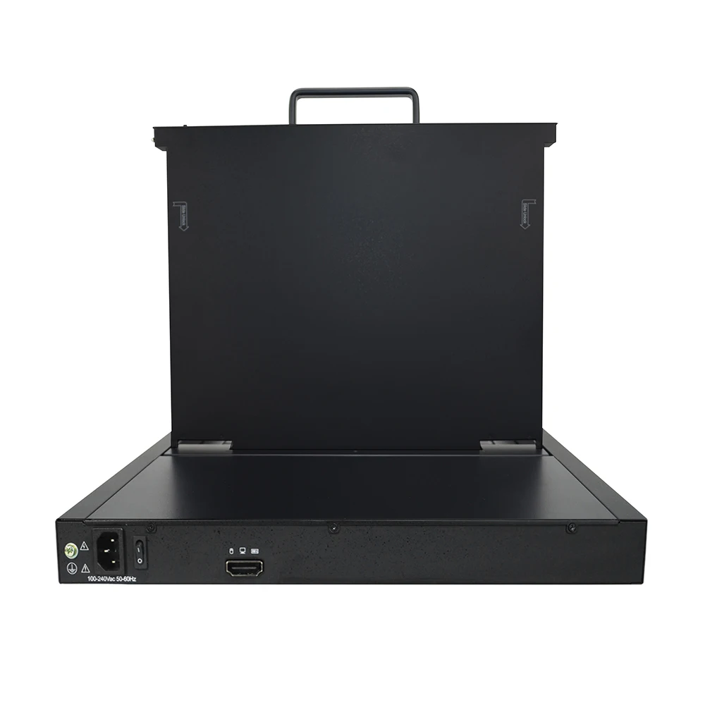 Manufacturer Supplier Single Rail Slide 17 Inches Rack Mount KVM With Monitor