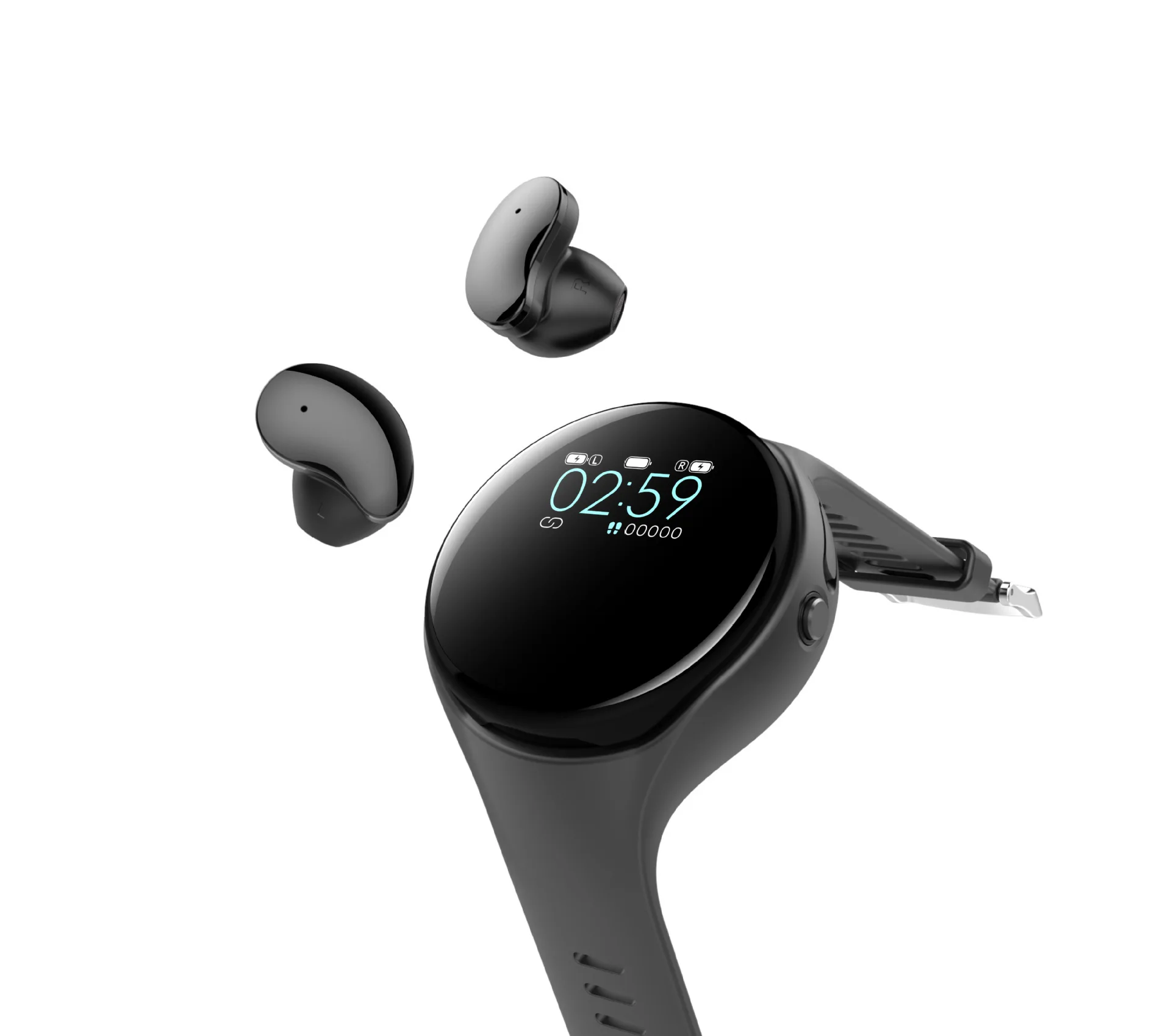 Newest 2 in 1 Touch Screen Band Smartwatch Bracelet BT Earphones Smart Watch Wireless earbuds