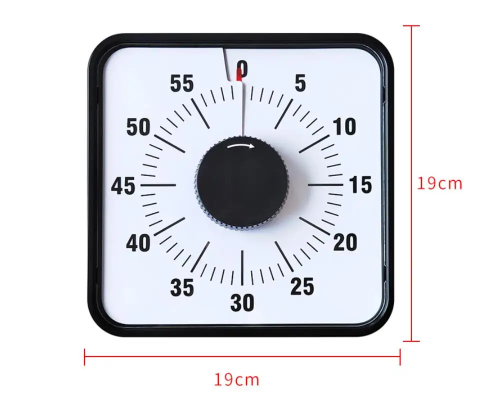 60 Minute pomodoro Mechanical Switch Kitchen Timer for Cooking Meeting Magnetic Productivity Timer Visual Study Timers for Kids