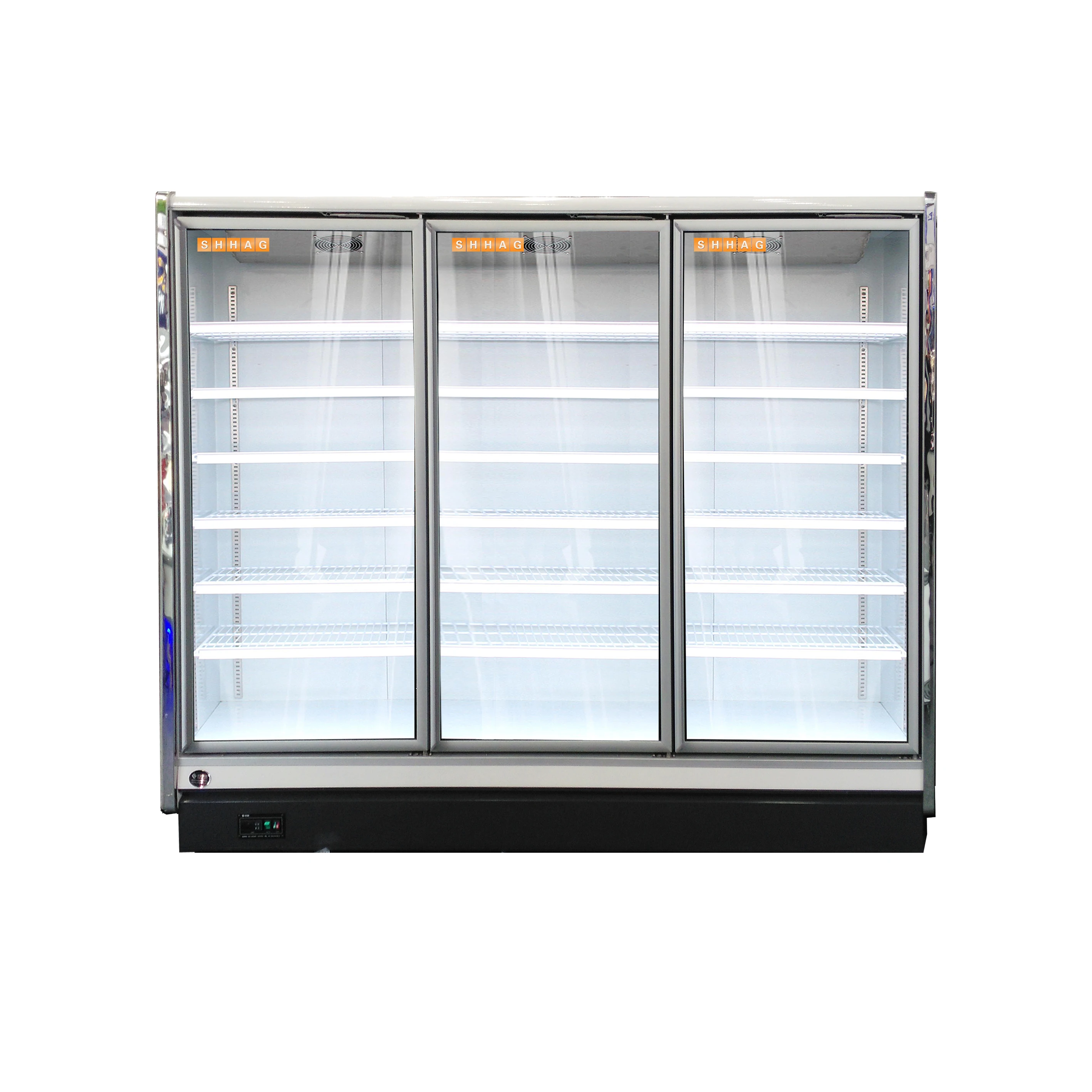 Walk in cooler Factory glass door  Freezer and aluminum frame with heating wire for beer cave cooler room