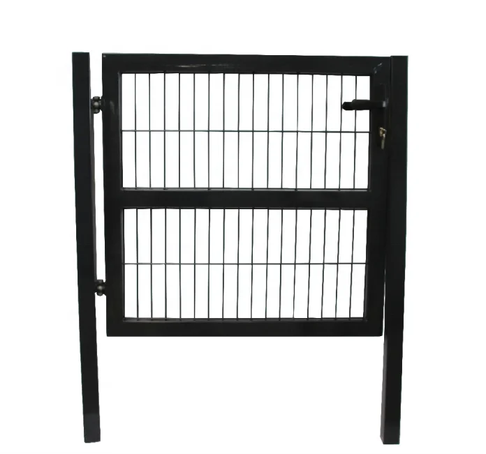 Современный дизайн автоматический моторизованный забор ворота для дома сада одинарные двойные оцинкованная стальная рама с низким уровнем