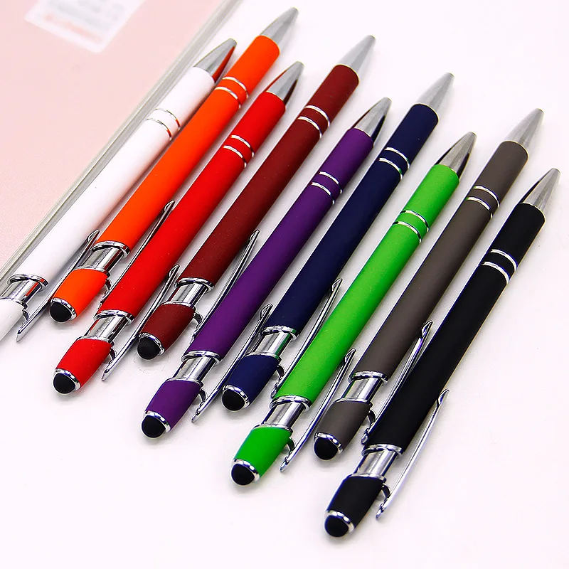 Custom 2-in-1 Multi-Function Metal Ballpoint Pen Aluminum Touch Screen Logo Tablet Stylus for Business Promotion