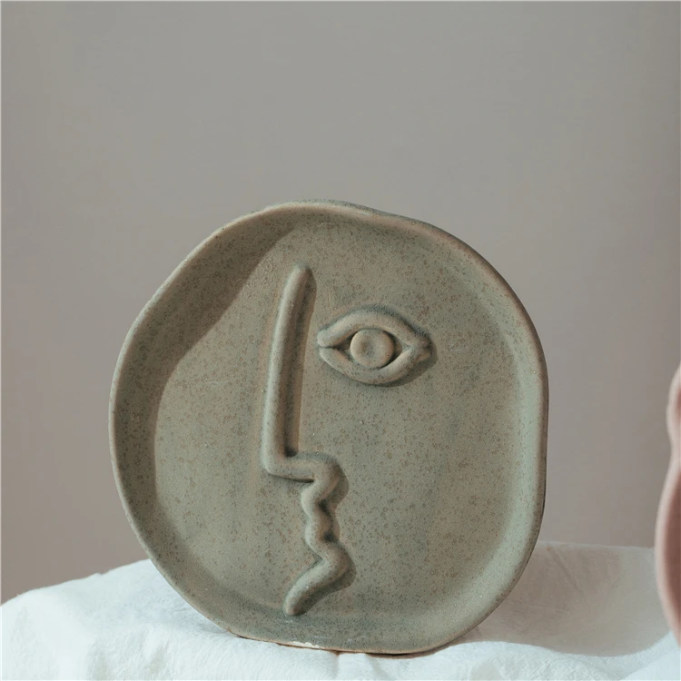 Wholesale modern home wedding decoration vase custom face human shape nordic ceramic flower vases