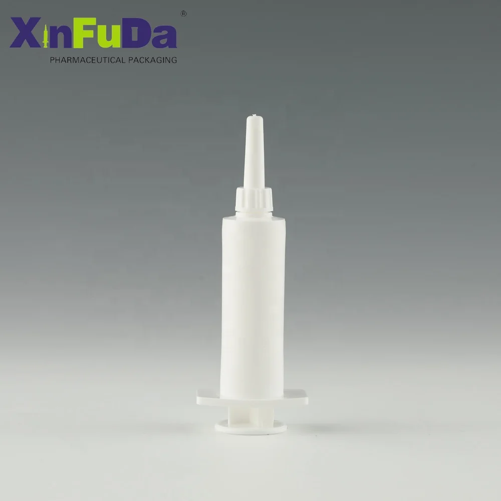 Empty Bismuth Subnitrate Medicine Packaging Container 5ml Plastic PE Disposable 5cc Veterinary Syringe for Cow