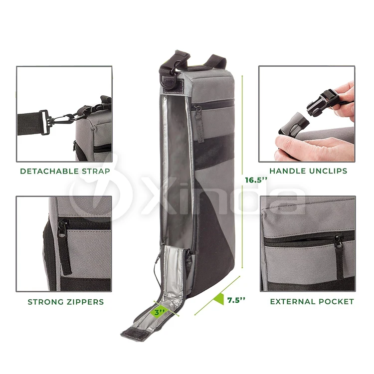 Custom Outdoor Sports 6 Cans Insulated Beer Sleeve Bag Portable Golf Cooler Bag