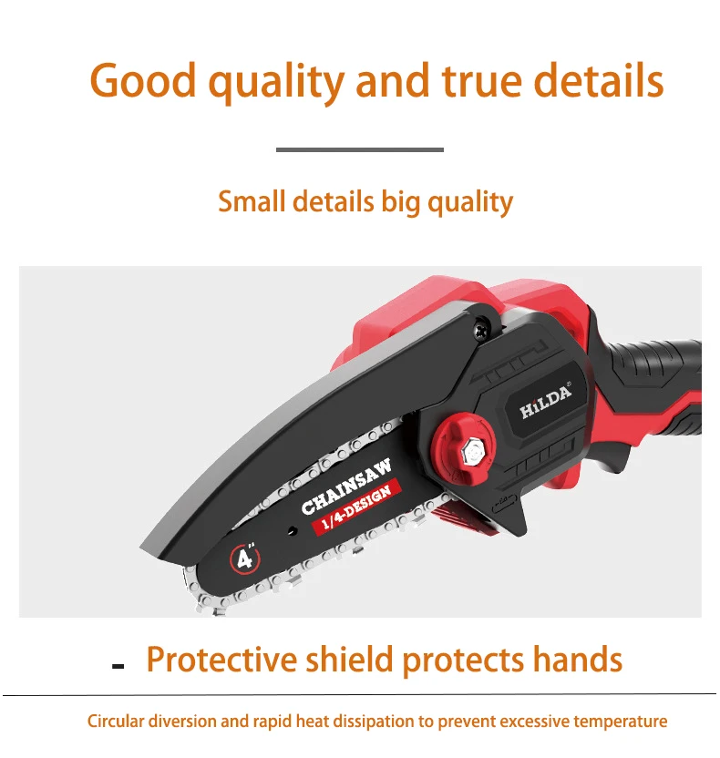 Mini Household use battery chainsaw 21V cordless chain saw chain saw wood cutting machine power tools motosierra chain saw