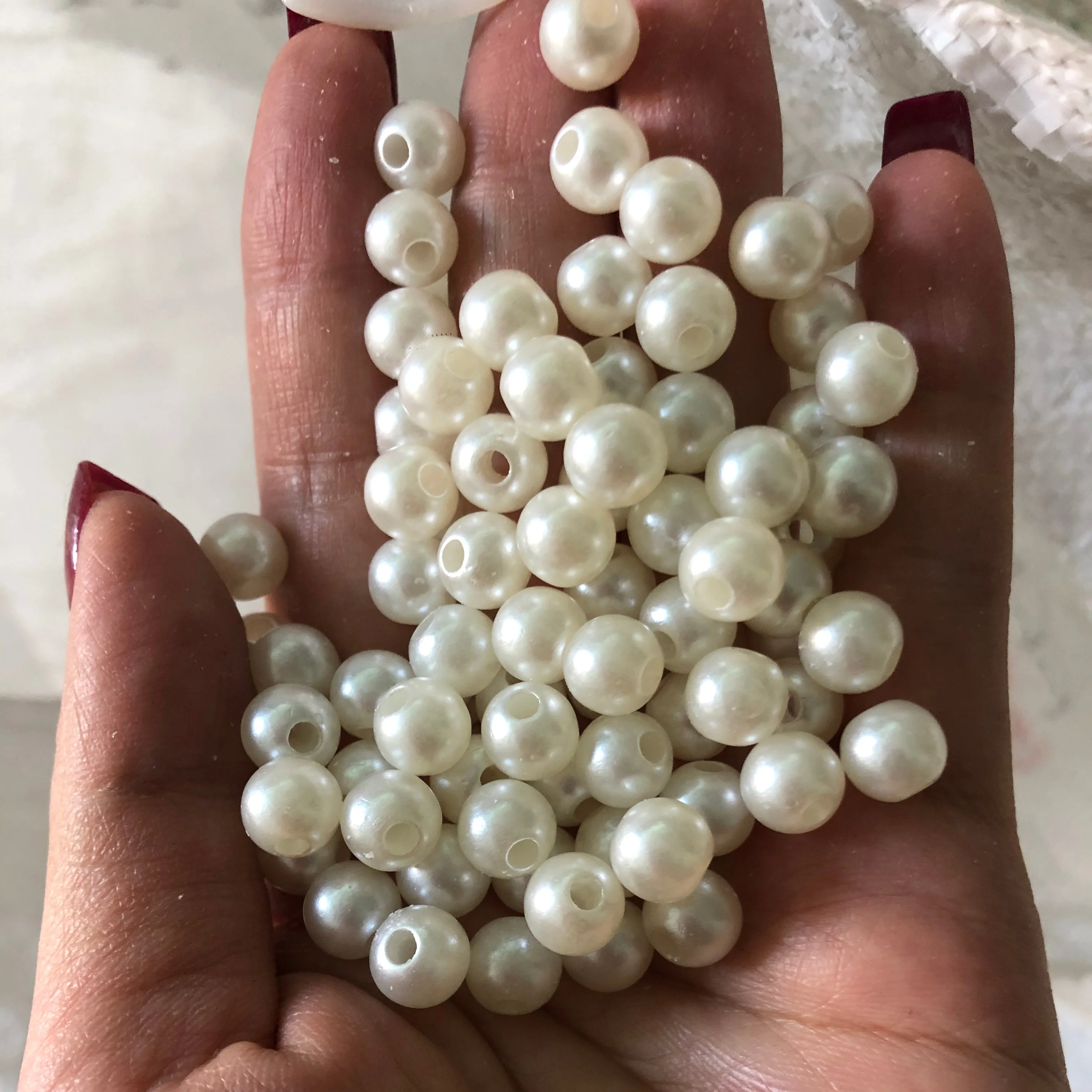 Factory Direct Sale Cheap Price 60 colors Imitation ABS Plastic Pearl Beads With Holes