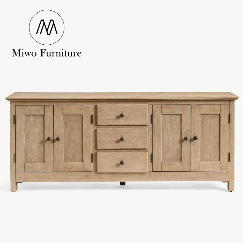 Modern country antique furniture design solid wood Benchwright Grand Buffet side cabinet Chest drawers locker custom Sideboard