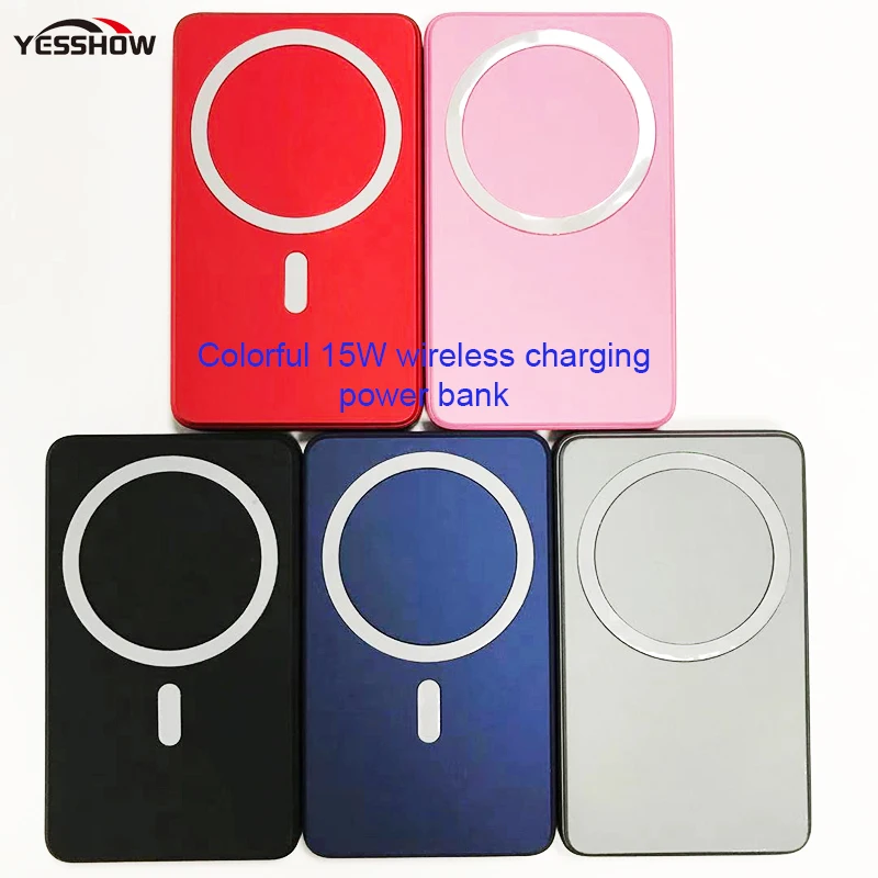 
Portable super slim 5000mah power banks 18W magsaf magnetic wireless battery bank 