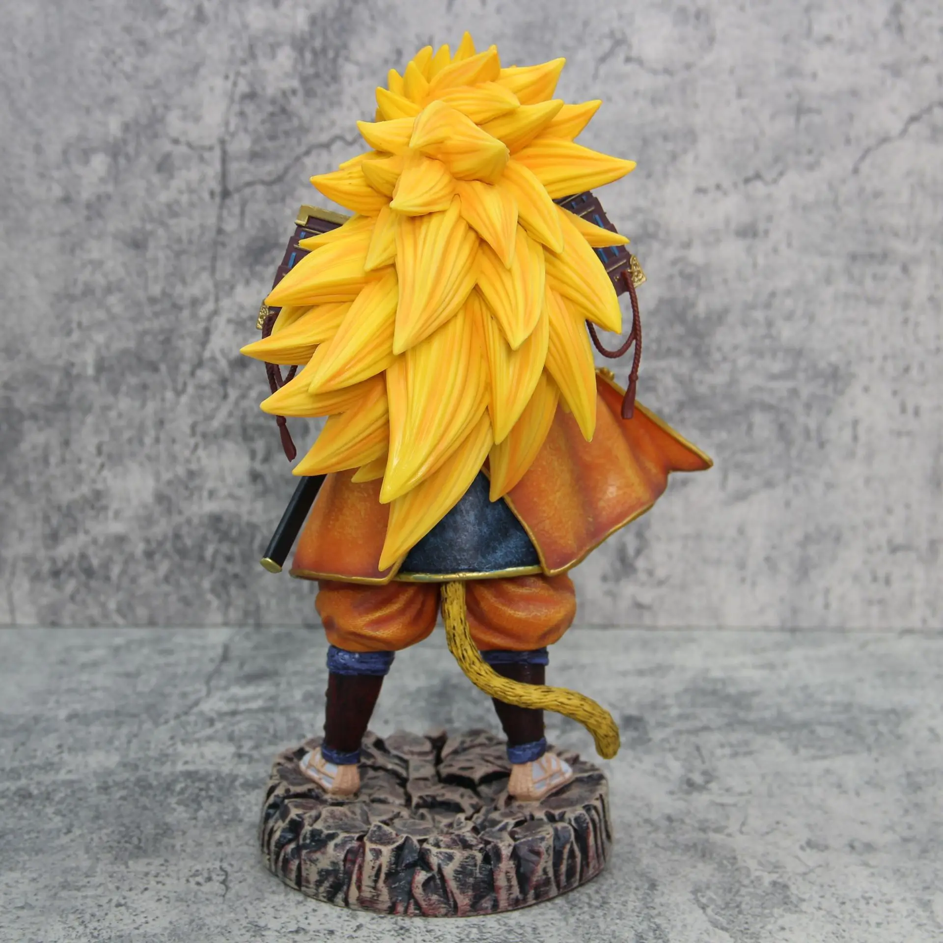 Супер saiyan 3 Гоку нарисовать меч Статуя Дракона шары ПВХ игрушка Самурай аниме фигурка