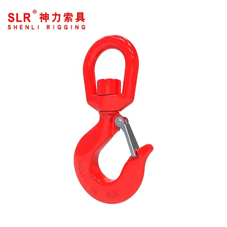 Shenli rigging lifting swivel hook with latch/Chain hoist hook/power lifting hoist hook