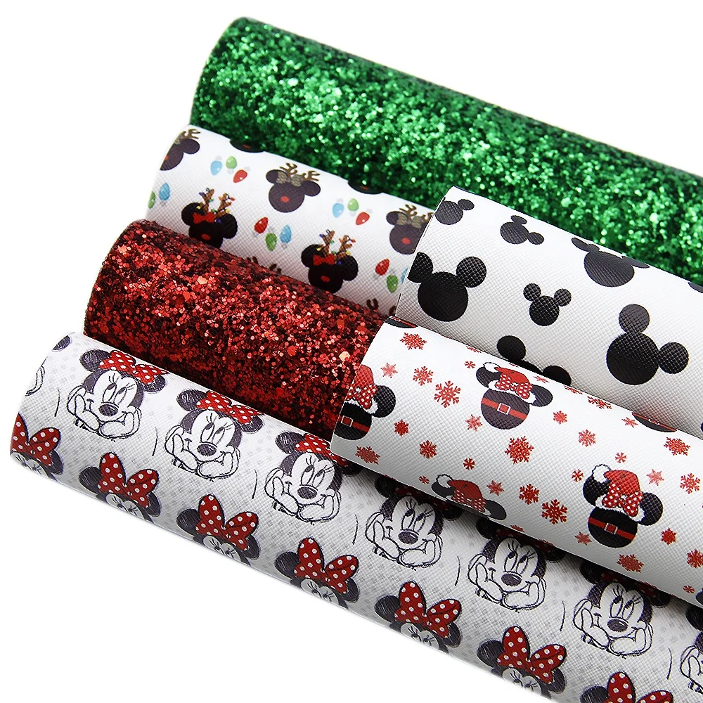 6 шт./компл. рождественские рисунки с бантами, серьги из искусственной кожи, листы, материалы ручной работы 1092061