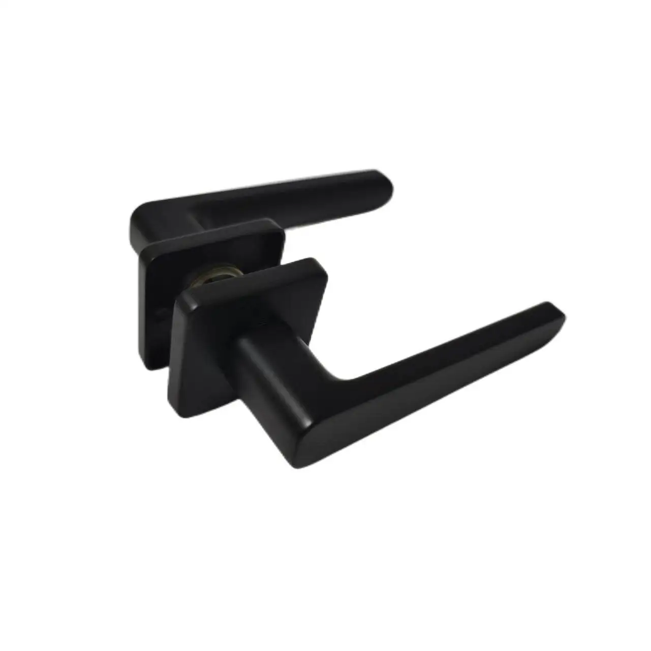 Euro Manija de la puerta  Interior door knob, Matt Black  Door and Window Accessories Aluminum  Lever handle Door Lock Handle