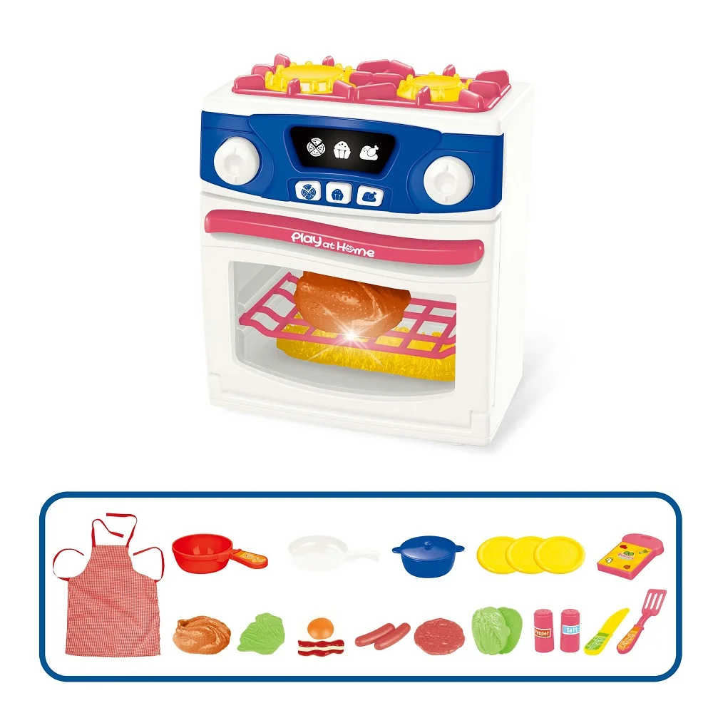 Toys 2 In 1 Gas Stove And Chicken Oven Multi-Function Kids Kitchen Toys Set With Light And  Music