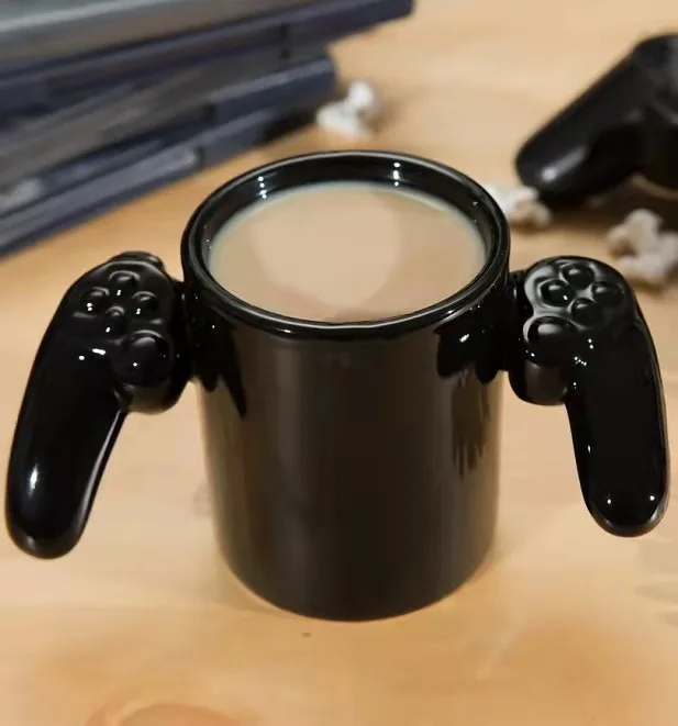 350ml cool gamer cups unusual game controller handle Gamer mug