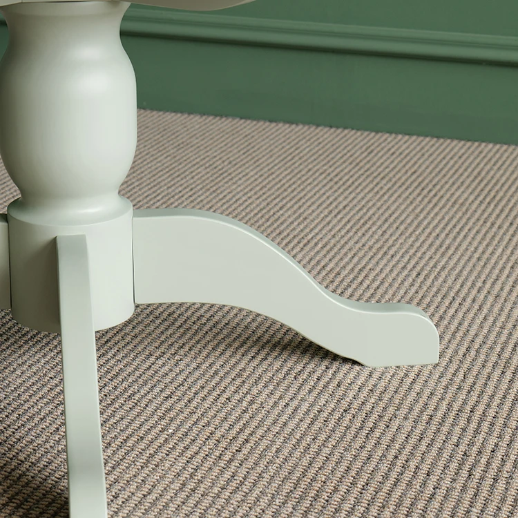 Светло-зеленая мебель для столовой в британском деревенском стиле, 4-6 мест, компактный раздвижной круглый обеденный стол